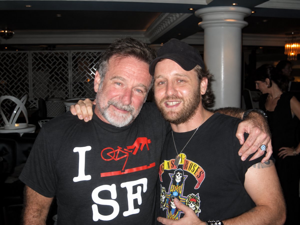 Dave Eastgate with Robin Williams at the Sugar Mill Comedy Club, Kings Cross
